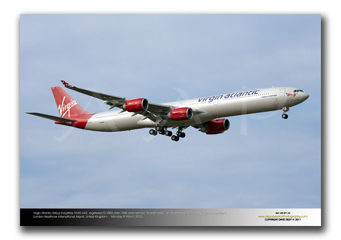 LHR-591 - Virgin Atlantic Airways Airbus Industries A340-642 - G-VRED (Msn 768) and named �Scarlet Lady�