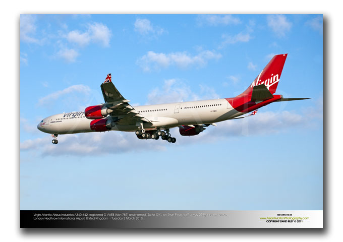 LHR-610 - Virgin Atlantic Airways Airbus Industries A340-642 -G-VWEB (Msn 787) and named �Surfer Girl�