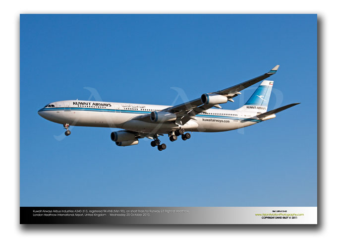 LHR-613 - Kuwait Airways Airbus Industries A340-313 - 9K-ANB (Msn 90)