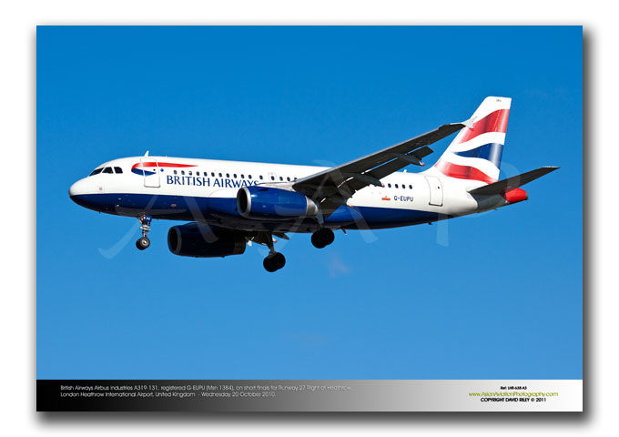 LHR-638 - British Airways Airbus Industries A319-131 - G-EUPU (Msn 1384)