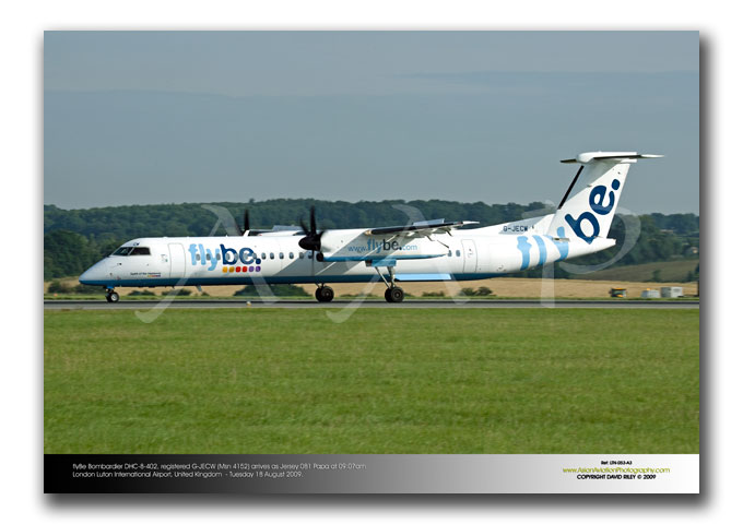 LTN-053 - Flybe Bombardier DHC-8-402 - G-JECW (Msn 4152),