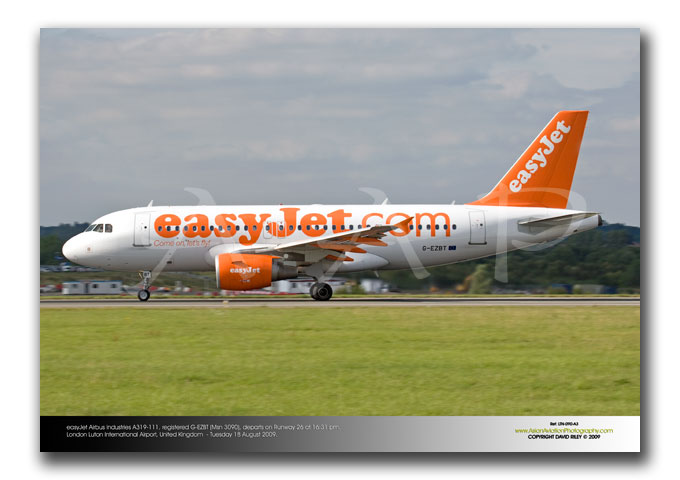 LTN-090 - easyJet Airbus Industries A319-111 - G-EZBT (Msn 3090)