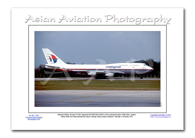 MY-003 - Malaysia Airlines Boeing 747-4H6 - 9M-MPB ( Msn 25699 Ln 965 )