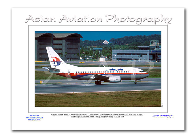 MY-015 - Malaysia Airlines Boeing 737-5H6 - 9M-MFC ( Msn 26448 Ln 2484 )