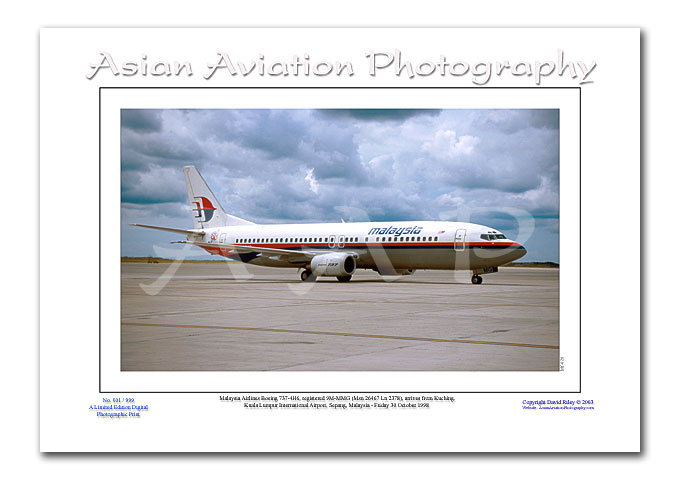 MY-020 - Malaysia Airlines Boeing 737-4H6 - 9M-MMG ( Msn 26467 Ln 2378 )