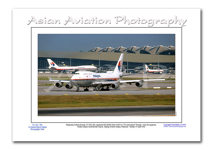 MY-045 - Malaysia Airlines Boeing 747-4H6 - 9M-MHM ( Msn 24405 Ln 745 )