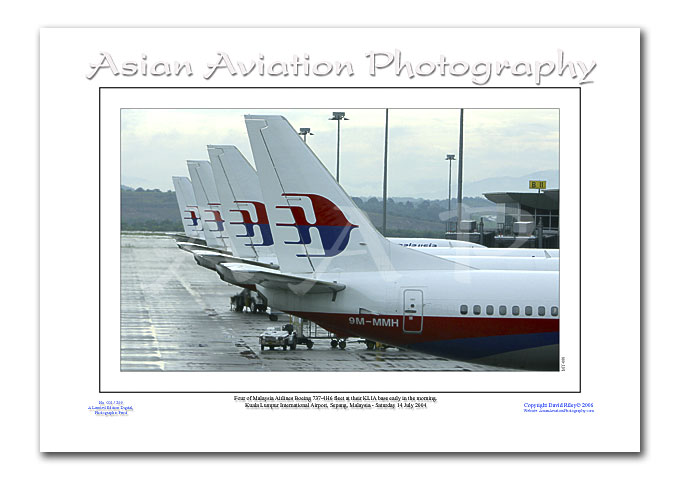 MY-086 - Malaysia Airlines Boeing 737-4H6 tails at KLIA