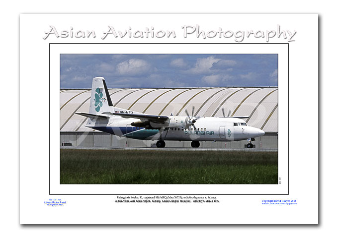 MY-087 - Pelangi Air Fokker 50 - 9M-MEQ ( Msn 20225 )