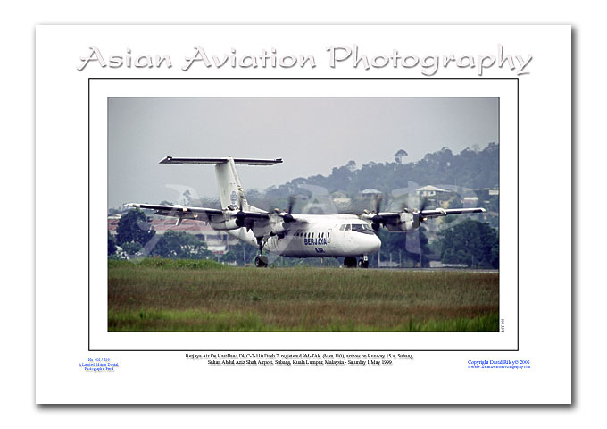 MY-088 - Berjaya Air De Havilland DHC-7-110 Dash 7 - 9M-TAK ( Msn 110 )