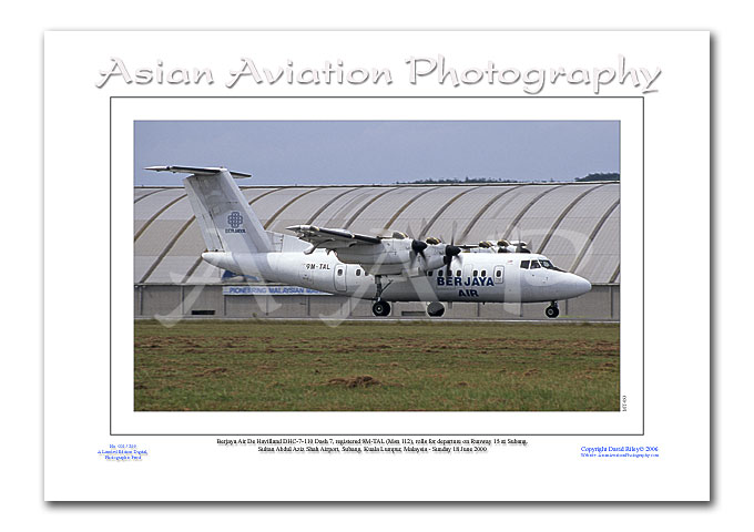 MY-093 - Berjaya Air De Havilland DHC-7-110 Dash 7 - 9M-TAL ( Msn 112 )