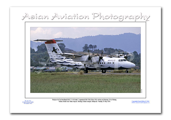 MY-096 - Berjaya Air De Havilland DHC-7-110 Dash 7 - 9M-TAH ( Msn 109 )
