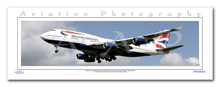 SP-007-PA2 - A2 Panoramic Print of British Airways Boeing 747-436 - G-CIVE at London Heathrow