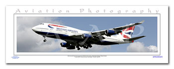 SP-007-PA2 - A2 Panoramic Print of British Airways Boeing 747-436 - G-CIVE at London Heathrow