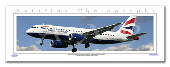SP-018-PA2 - A2 Panoramic Print of GB Airways Airbus Industries A320-232 - G-TTOJ at London Gatwick