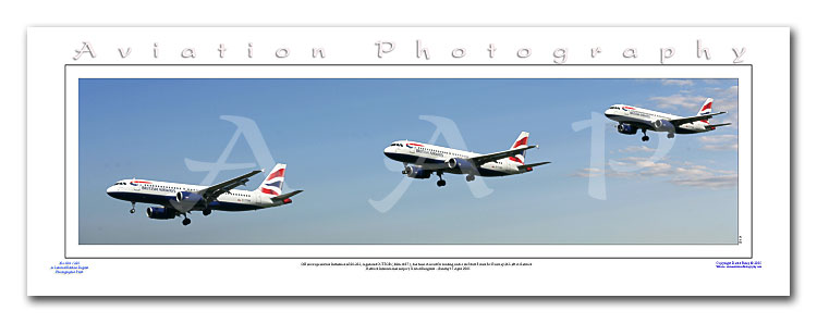 SP-019-PA2 - A2 Montage Print of GB Airways Airbus Industries A320-232 - G-TTOB at London Gatwick