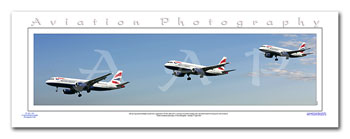 SP-019-PA2 - A2 Montage Print of GB Airways Airbus Industries A320-232 - G-TTOB at London Gatwick