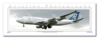 SP-027-PA2 - A2 Panoramic Print of Air New Zealand Boeing 747-419 - ZK-NBT at London Heathrow