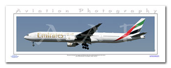 SP-029-PA2 - A2 Panoramic Print of Emirates Airlines Boeing 777-31H - A6-EMW at London Gatwick