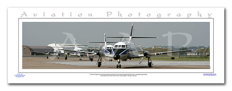 SP-030-PA2 - A2 Panoramic Print of the Royan Navy Scottish Aviation Jetstream T2 Display Team  at Fairford