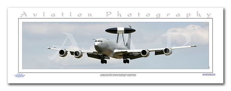 SP-031-PA2 - A2 Panoramic Print of Boeing E-3D Sentry AEW1 of 8 Squadron of the RAF
