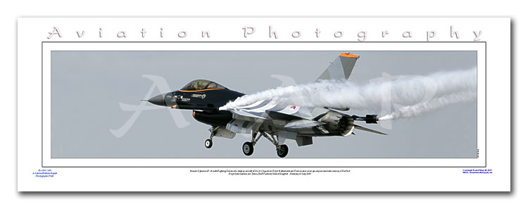 SP-036-PA2 - A2 Panoramic Print of Royal Netherlands Air Force solo display F-16 A/M