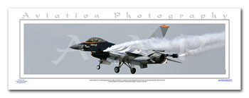 SP-036-PA2 - A2 Panoramic Print of Royal Netherlands Air Force solo display F-16 A/M
