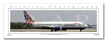 SP-041-PA2 - A2 Panoramic Print of British Airways Boeing 737-436, G-GBTA at London Gatwick