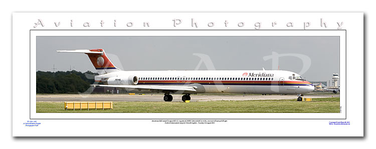 SP-044-PA2 - A2 Panoramic Print of Meridiana McDonnell Douglas MD-82 - I-SMEC at London Gatwick