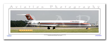 SP-044-PA2 - A2 Panoramic Print of Meridiana McDonnell Douglas MD-82 - I-SMEC at London Gatwick