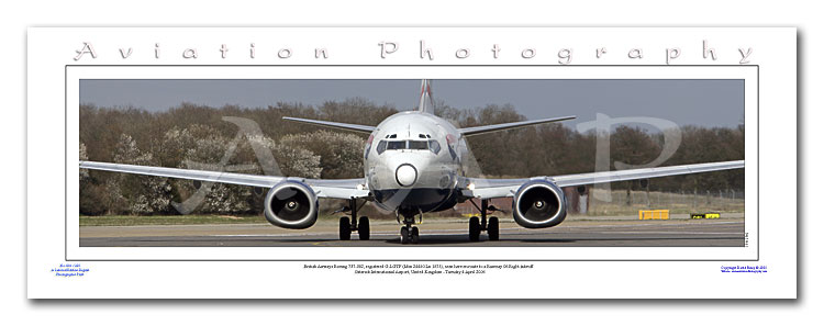 SP-052-PA2 - A2 Panoramic Print of British Airways Boeing 737-382 - G-LGTF at London Gatwick