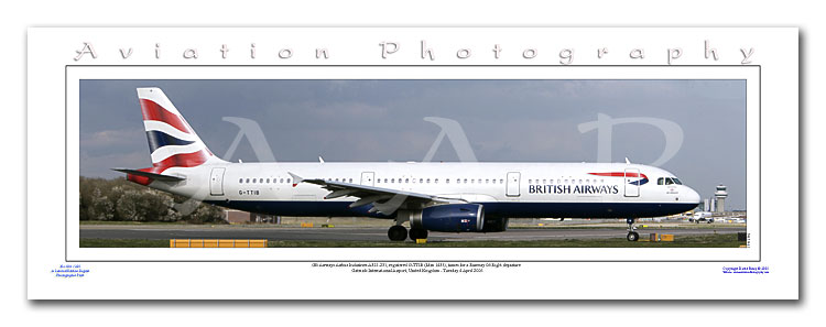 SP-054-PA2 - A2 Montage Print of GB Airways Airbus Industries A321-231 - G-TTIB at London Gatwick