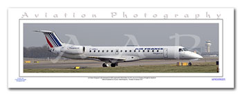 SP-057-PA2 - A2 Panoramic Print of Air France (Regional CAE) Embraer RJ145EP - F-GRGJ at London Gatwick