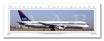 SP-058-PA2 - A2 Panoramic Print of Delta Airlines Boeing 767-3P6  ER - N152DL at Gatwick