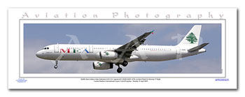 SP-069-PA2 - A2 Panoramic Print of Middle East Airlines Airbus Industries A321-231 - F-ORME at London Heathrow