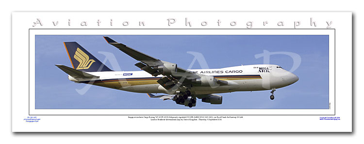 SP-070-PA2 - A2 Panoramic Print of Singapore Airlines Cargo Boeing 747-412F (SCD) Mega Ark - 9V-SFB at London Heathrow
