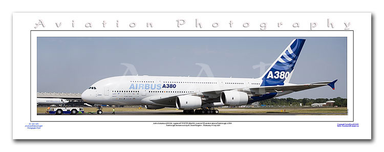 SP-073-PA2 - A2 Panoramic Print of Airbus Industries A380-841- F-WWOW (Msn 001)