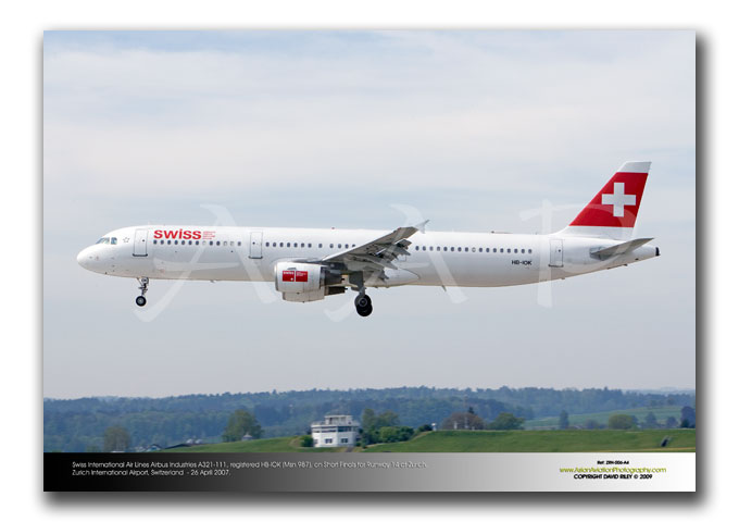 ZRH-006 - Swiss International Air Lines Airbus Industries A321-111 - HB-IOK (Msn 987)