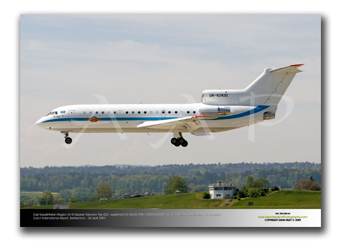 ZRH-008 - East Kazakhstan Region Air Enterprise Yakovlev Yak-42D - UN-42430 (Msn 4520423408016)