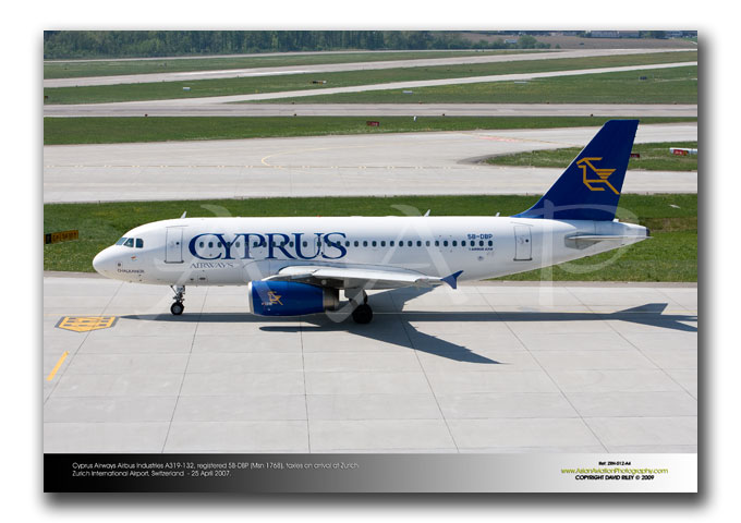 ZRH-012 - Cyprus Airways Airbus Industries A319-132 - 5B-DBP (Msn 1768)