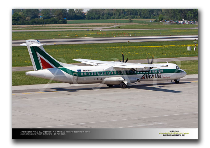 ZRH-014 - Alitalia Express ATR 72-500 - I-ATSL (Msn 592)