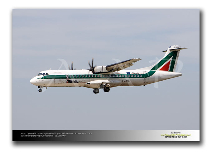 ZRH-019 - Alitalia Express ATR 72-500 - I-ATSL (Msn 592)