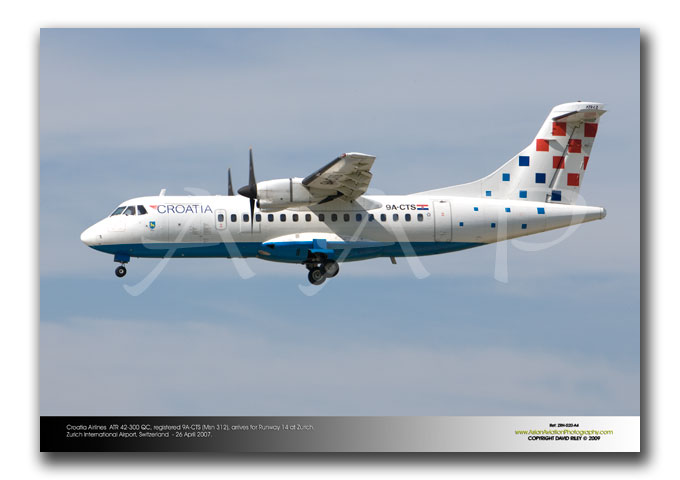ZRH-020 - Croatia Airlines  ATR 42-300 QC - 9A-CTS (Msn 312)