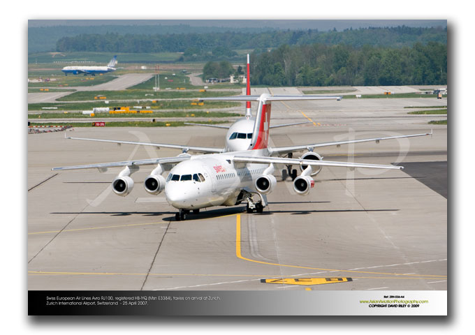 ZRH-036 - Swiss European Air Lines Avro RJ100 - HB-IYQ (Msn E3384)