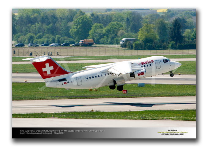 ZRH-038 - Swiss European Air Lines Avro RJ85 - HB-IXK (Msn E2235)