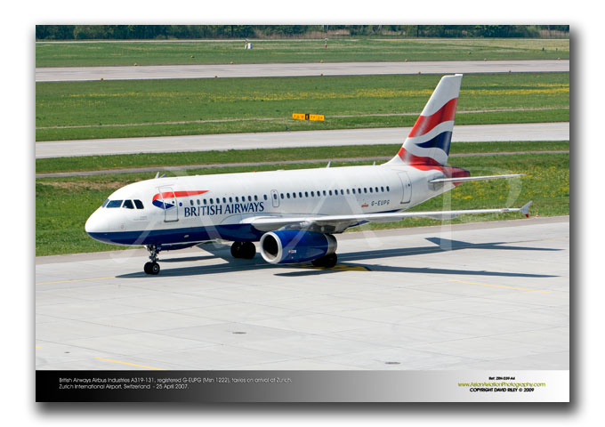 ZRH-039 - British Airways Airbus Industries A319-131 - G-EUPG (Msn 1222)