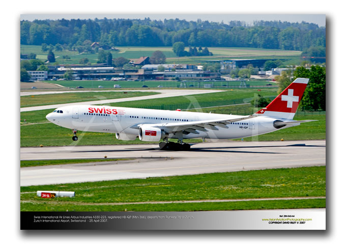 ZRH-043 - Swiss International Air Lines Airbus Industries A330-223 - HB-IQP (Msn 366)