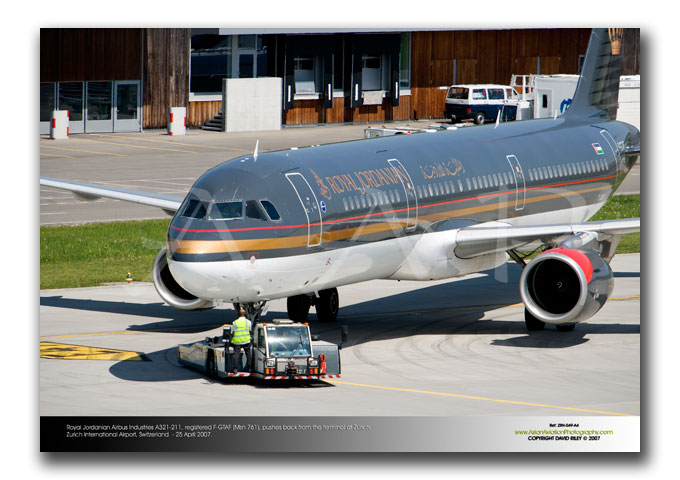 ZRH-049 - Royal Jordanian Airbus Industries A321-211 - F-GTAF (Msn 761)