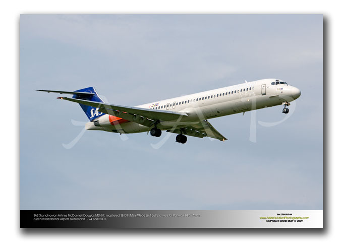 ZRH-063 - SAS Skandinavian Airlines McDonnell Douglas MD-87 - SE-DIF (Msn 49606 Ln 1569)