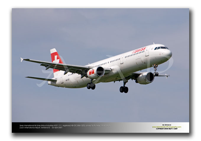 ZRH-064 - Swiss International Air Lines Airbus Industries A321-111 - HB-IOC (Msn 520)