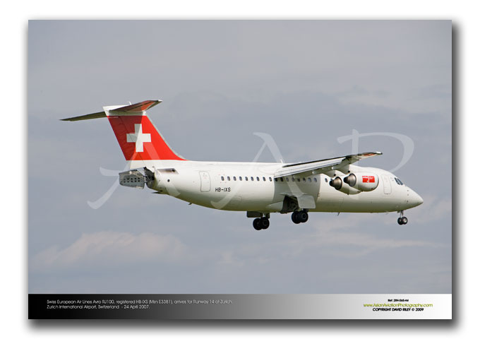 ZRH-065 - Swiss European Air Lines Avro RJ100 - HB-IXS (Msn E3381)